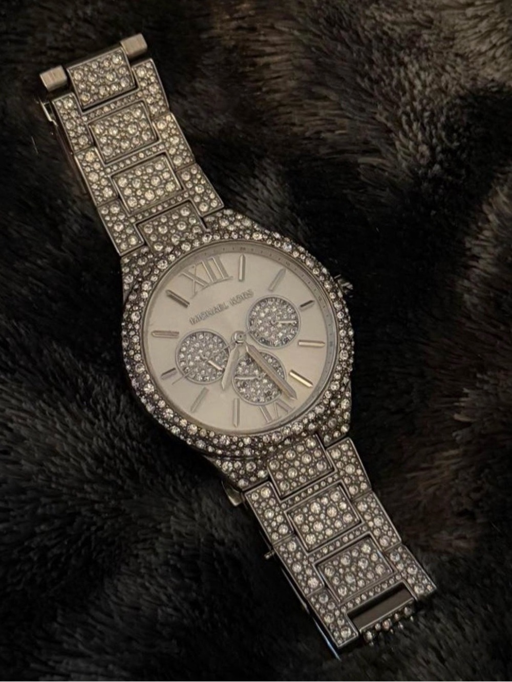 Michael Kors Discontinued Silver Crystal Pavé Watch